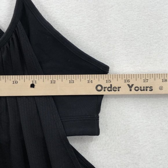 LULULEMON womens black scoop neck racerback built in bra pullover tank top sz 2 - Picture 4 of 6